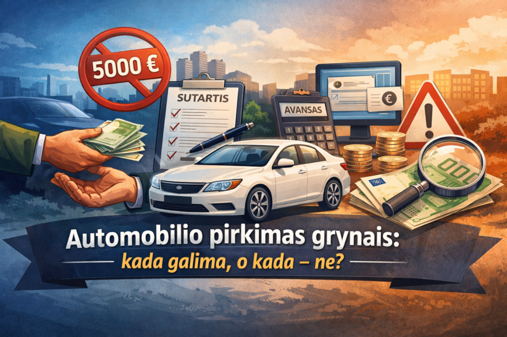Automobilio pirkimas grynais