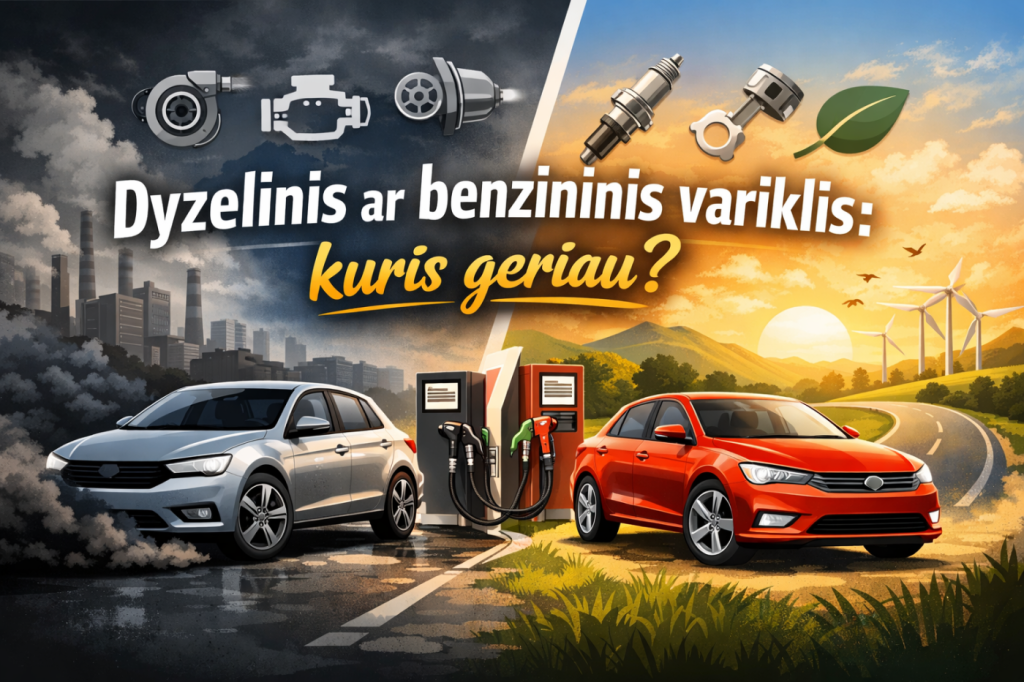 Dyzelinis ar benzininis variklis