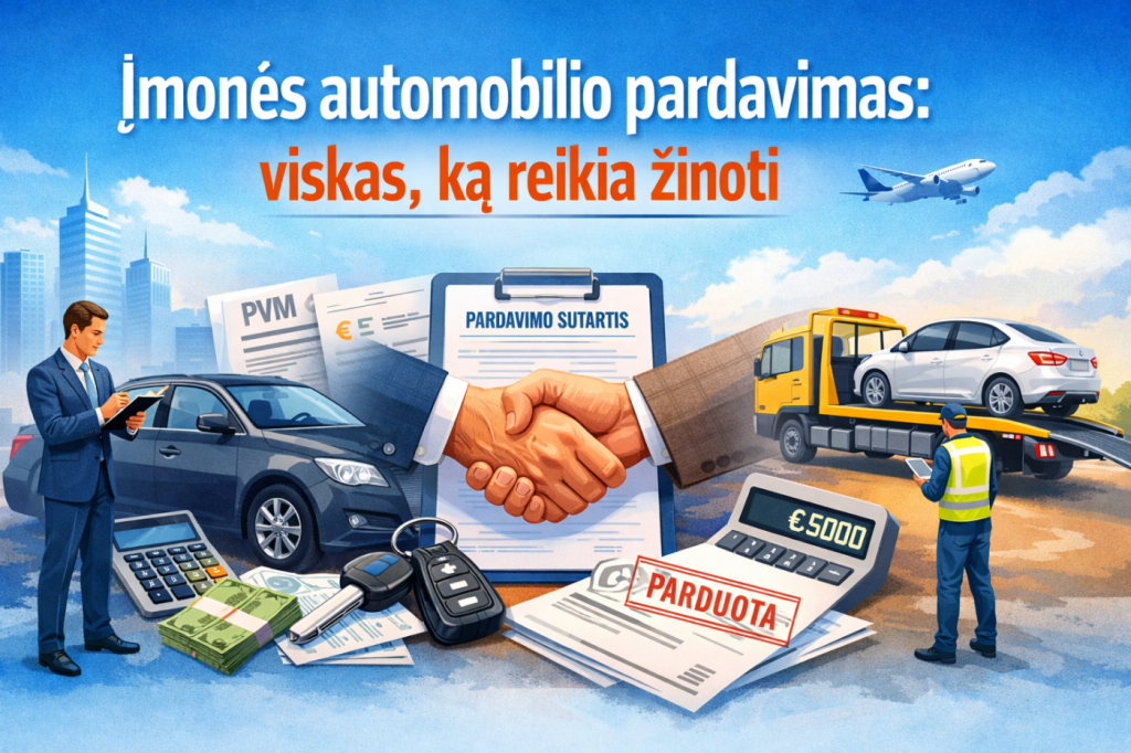 Įmonės automobilio pardavimas