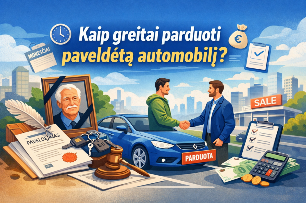 Kaip greitai parduoti paveldėta automobilį