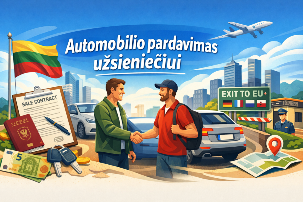 Automobilio pardavimas užsieniečiui